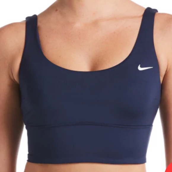 Nike Other - Nike Swim Women's Essential Scoop Neck Midkini Top Midnight Navy